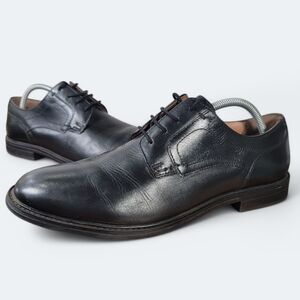 Franco Fortini Gideon Classic Black Leather Dress Shoes Memory Foam Size 11